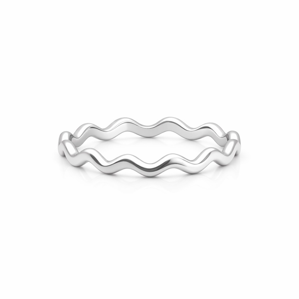 S925 Wavy Band Ring